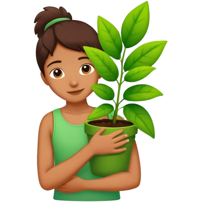 love between Plants and human emoji