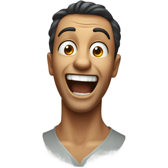 Guy laughing so hard hes about to pass out emoji
