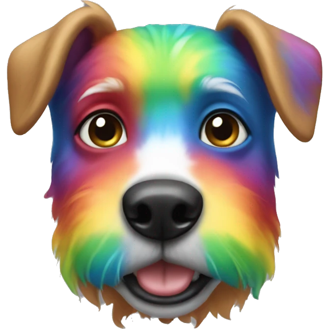 Rainbow dog emoji