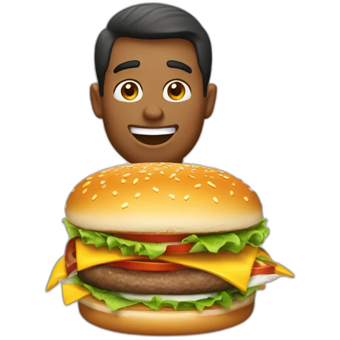 vovô comendo hamburguer emoji