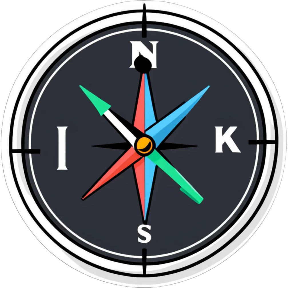 compass with two directions highlighted emoji