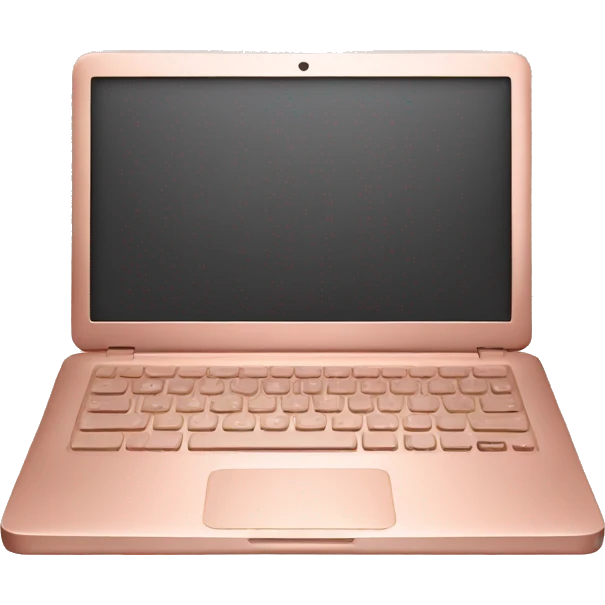 Rose gold laptop emoji