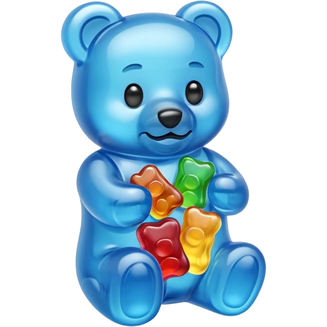 Gummy bear (blue multicolor)  emoji