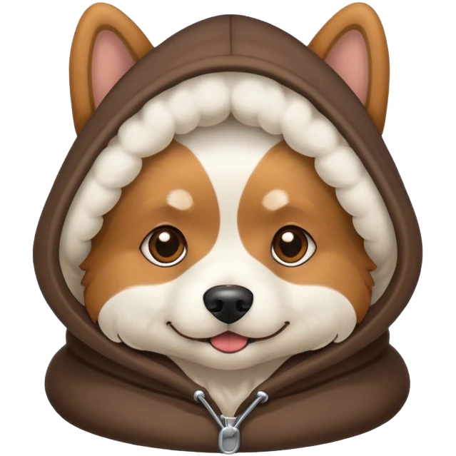 Perro con capucha emoji