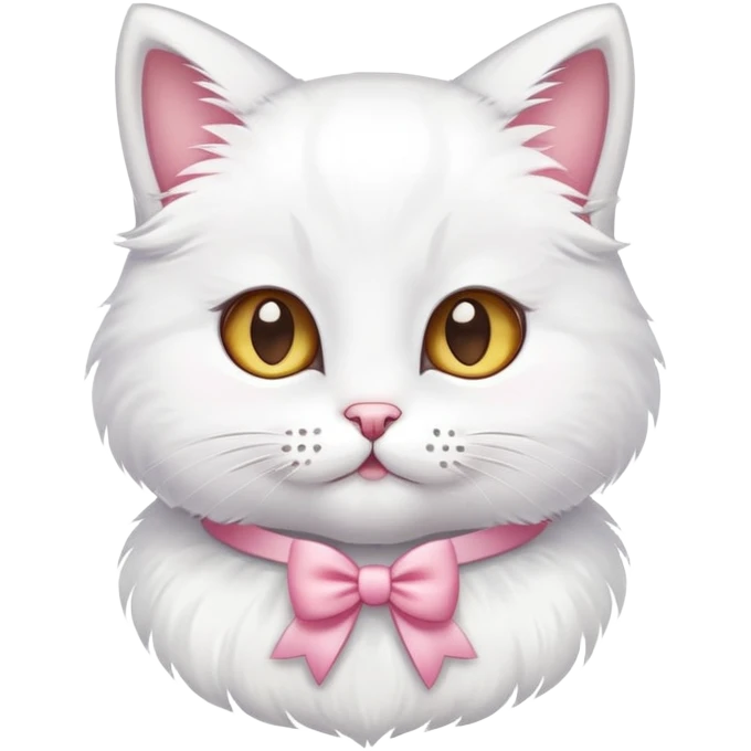Cute cat wearing bows emoji