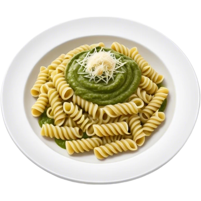 Fusilli pesto pasta emoji