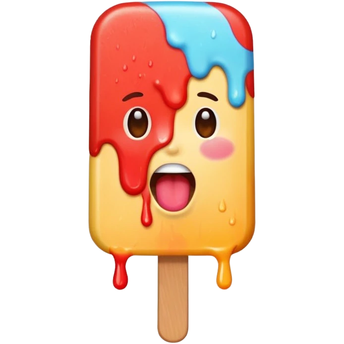 Tongue licking popsicle  emoji