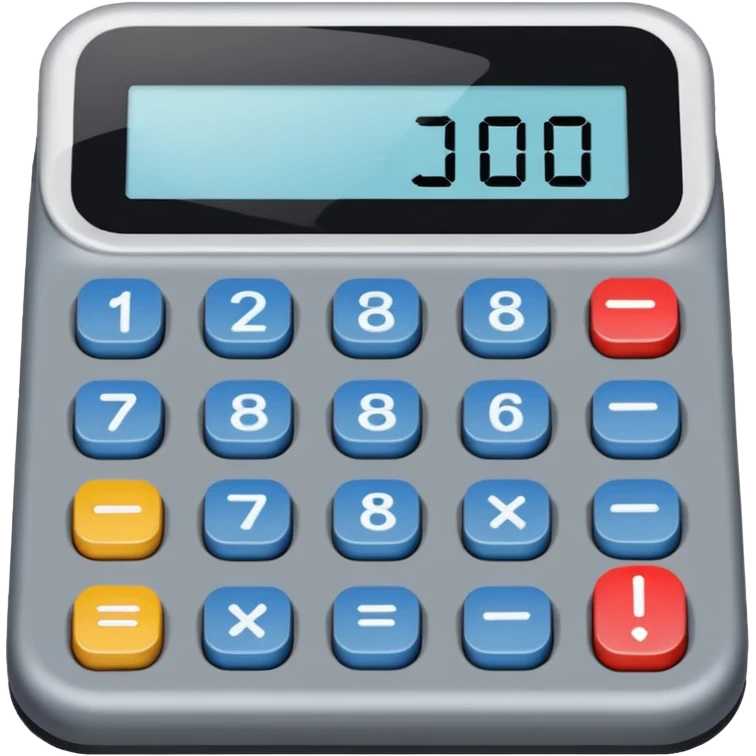 Crie a imagem de uma calculadora emoji