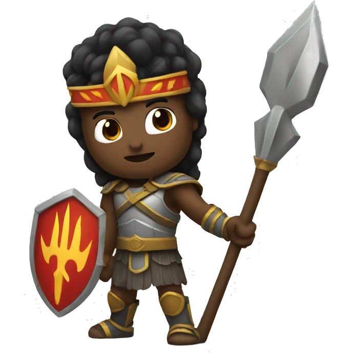 Warrior holding trident emoji