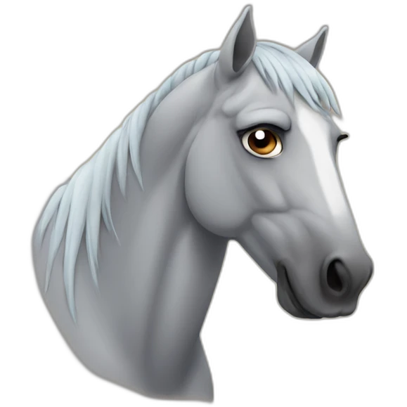 crying horse emoji