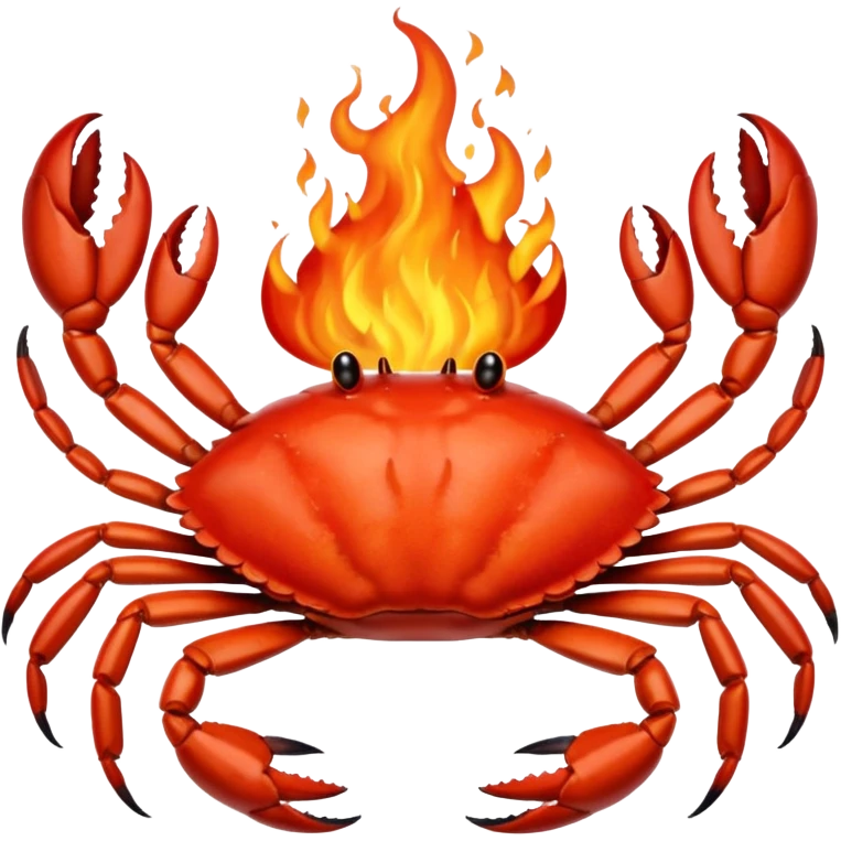 Crab in the fire emoji