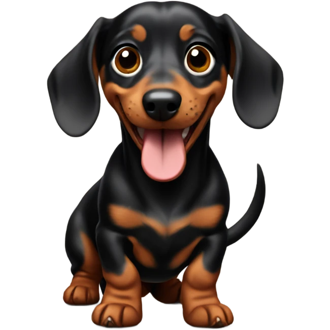 Mini dachshund excited emoji