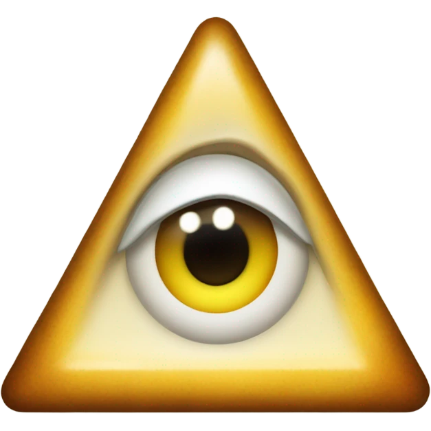 A friendly all seeing eye triangle emoji