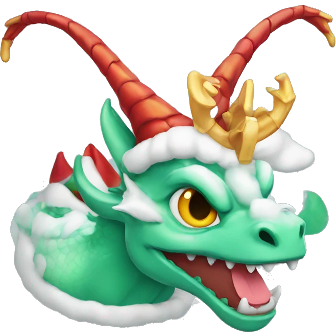 Christmas dragon emoji