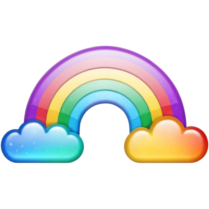 Mittelteil Regenbogen glitzer emoji