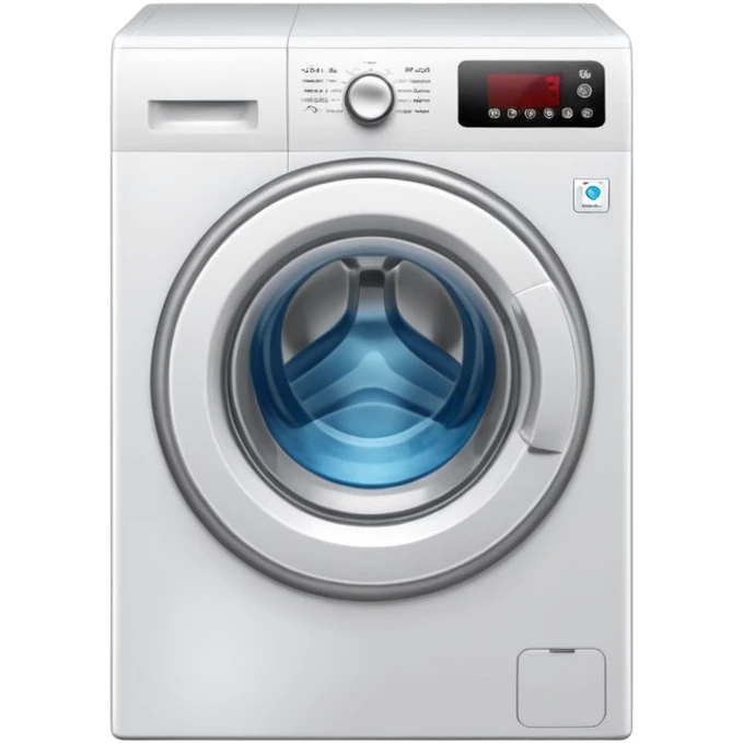 
washing machine mid-cycle with clothes tumbling inside emoji