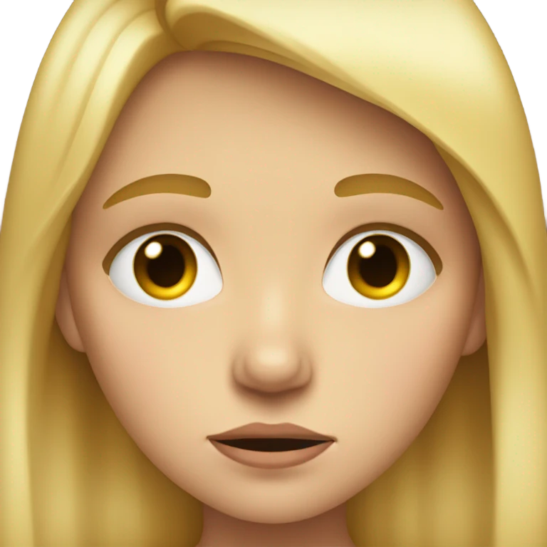 Blonde girl crying emoji