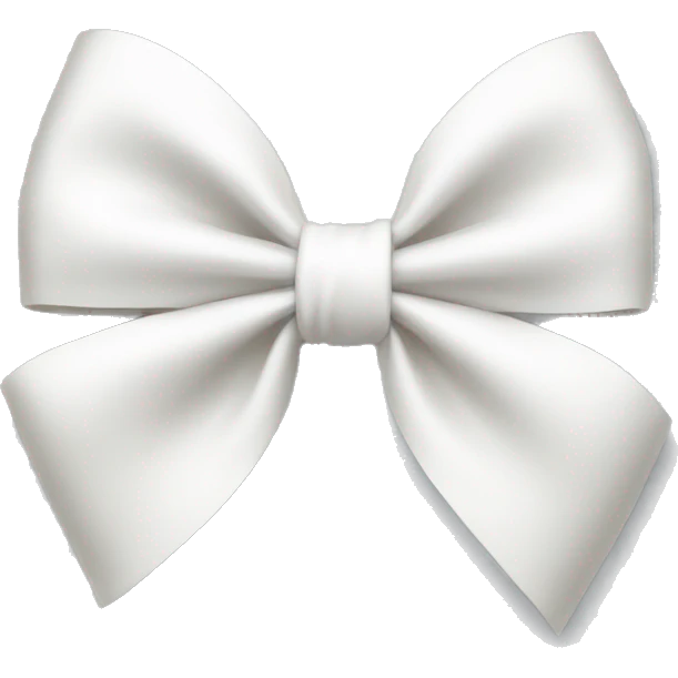 White bow on white bow emoji