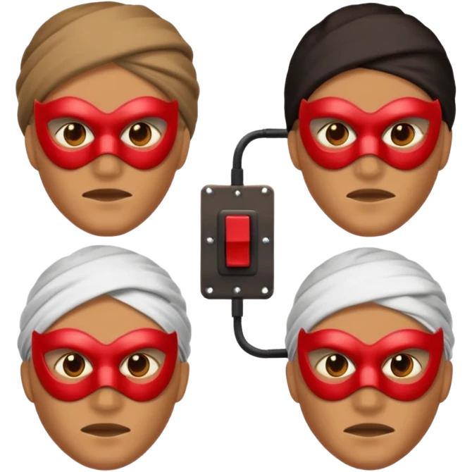 Hoodlums with shisty masks and switches  emoji