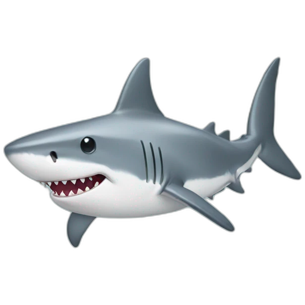 Shark with a white sweater  emoji