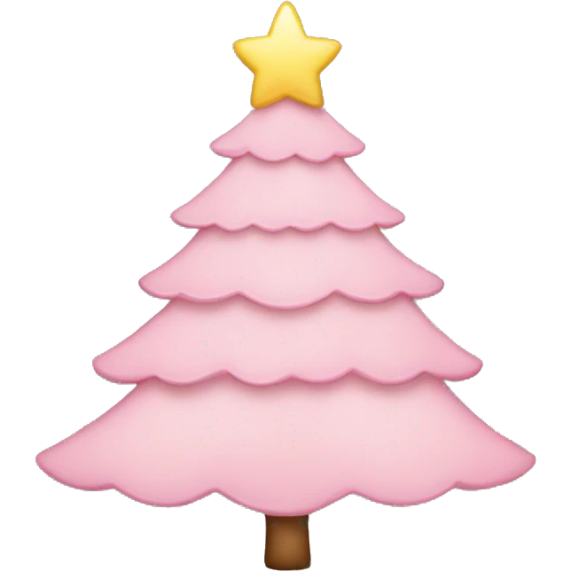Light Pink bow Christmas tree  emoji