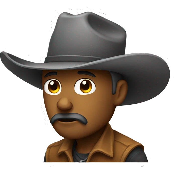 sad cowboy emoji