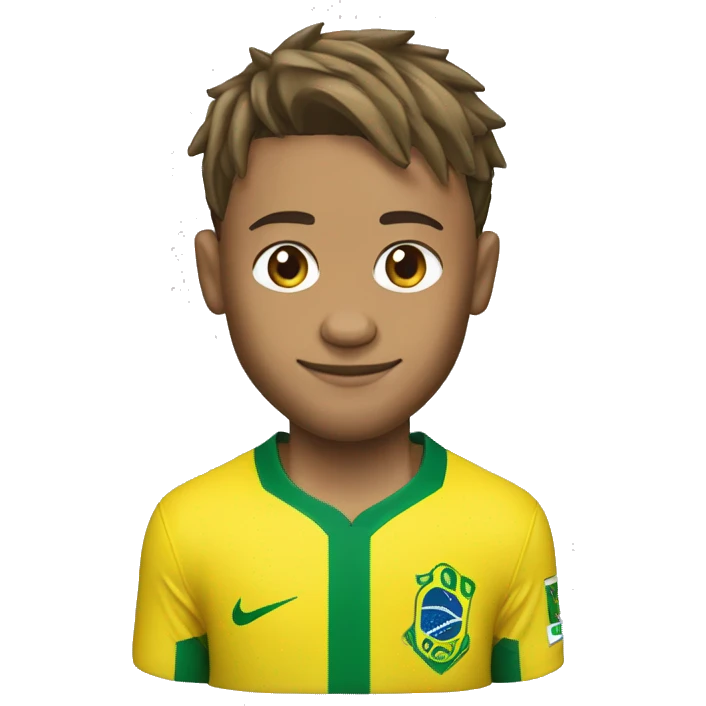 neymar jr, with the brazil shirt emoji