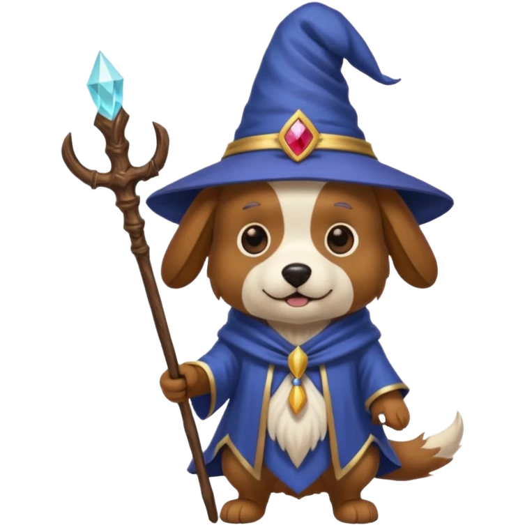 Dog wizard emoji