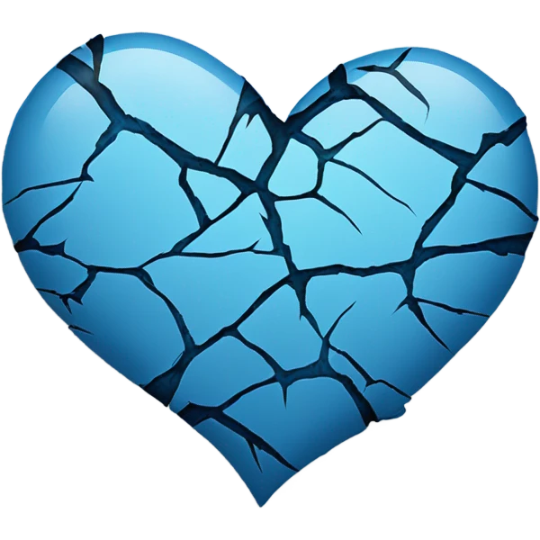 Broken blue heart emoji