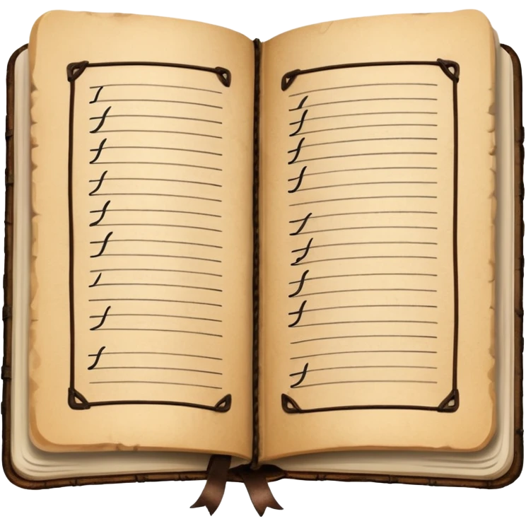 Director Script – bound pages with notes emoji