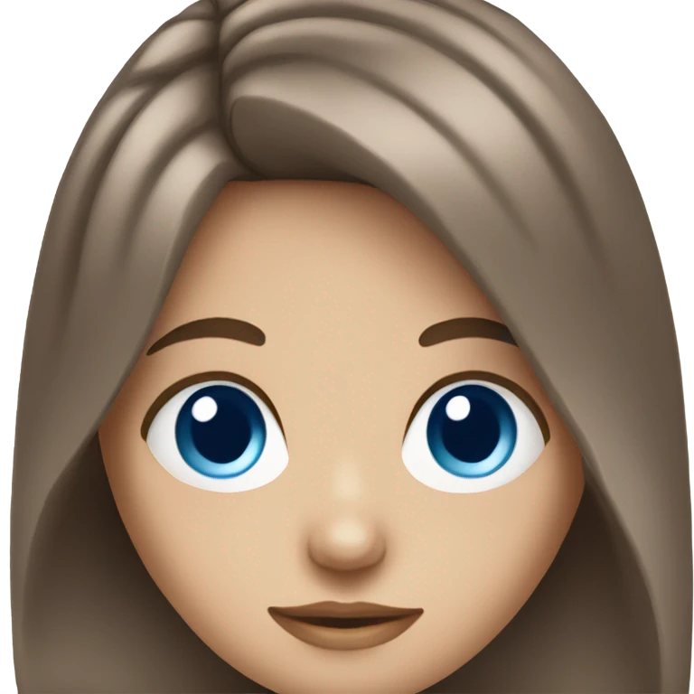 brown hair white girl with blue eyes  emoji