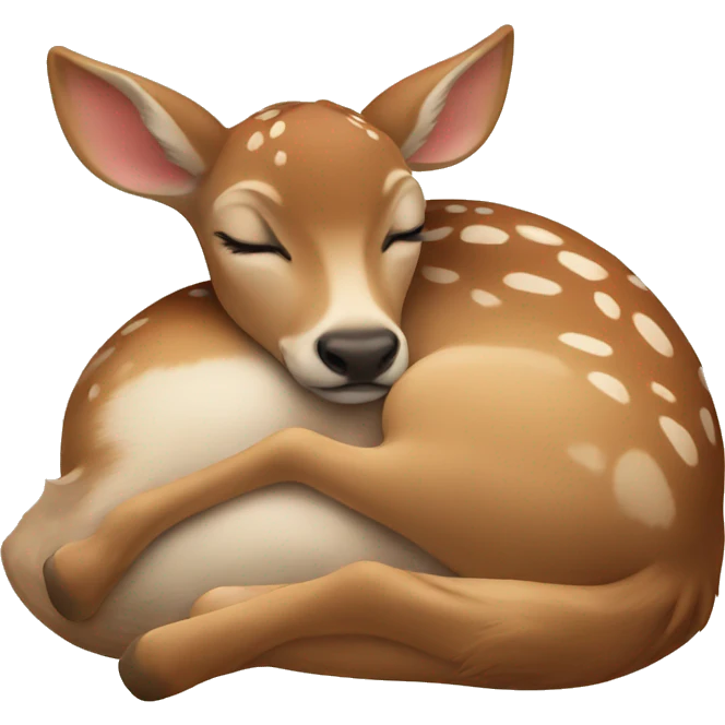 sleeping fawn emoji