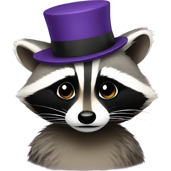 Raccoon with lgbt hat  emoji