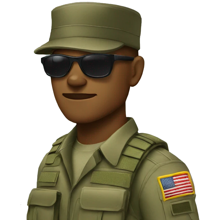 soldier in sunglasses emoji