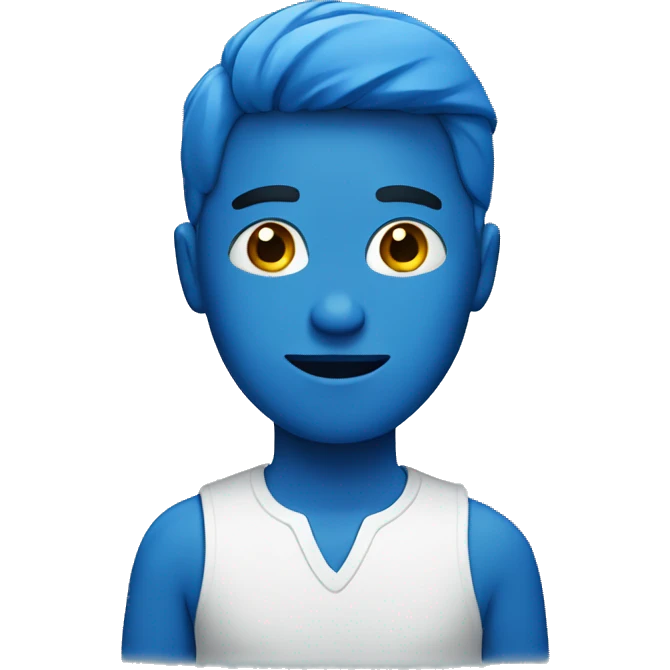 Blue human emoji