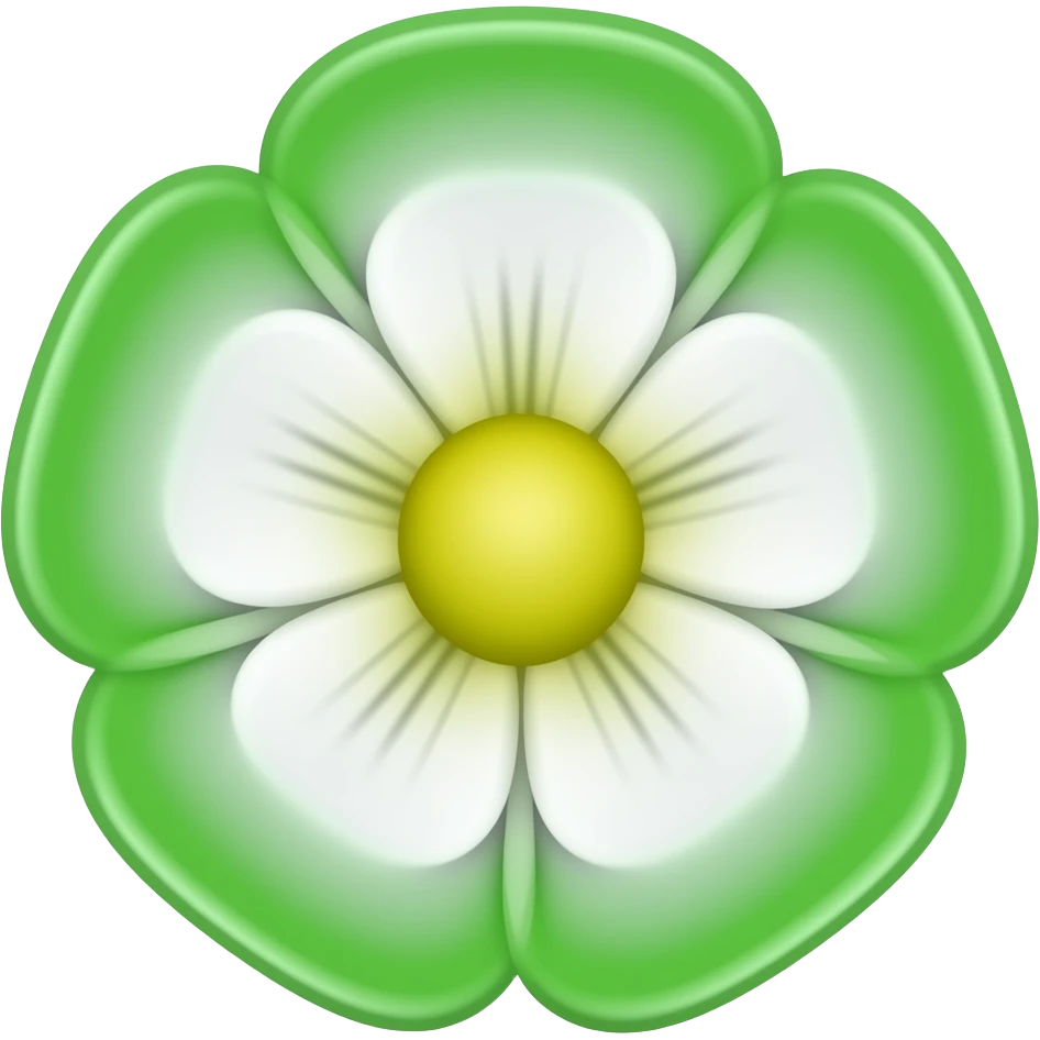 Green and white flowers emoji