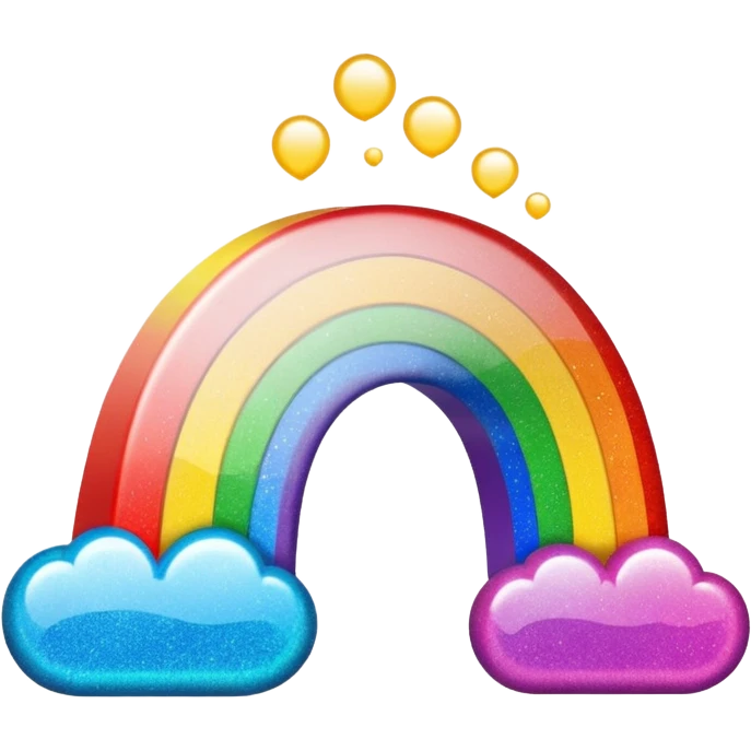 Regenbogen Mitte glitzer emoji