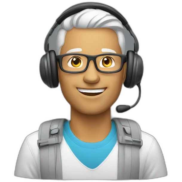 motivation speaker with headset emoji