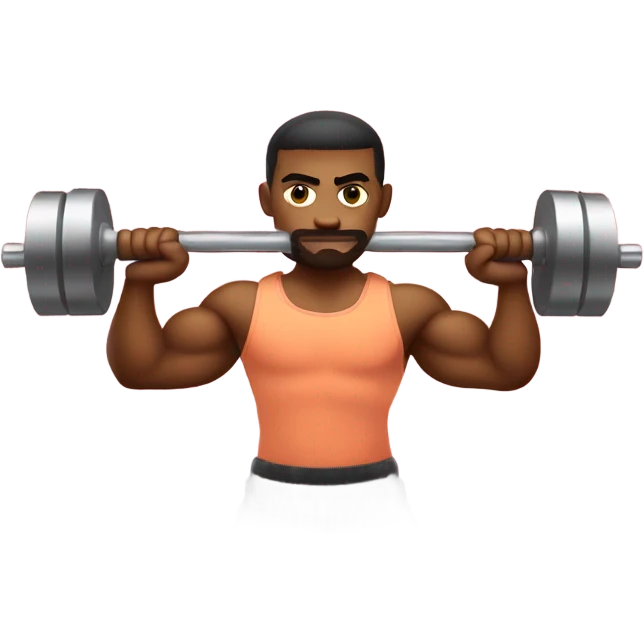 Peach lifting weights  emoji