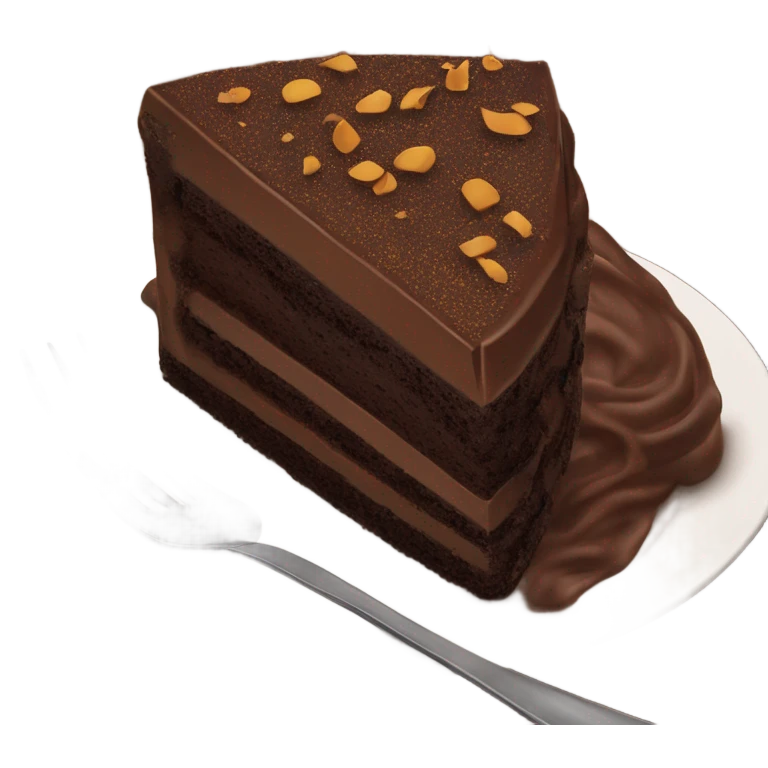 Piece of chocolate cake  emoji