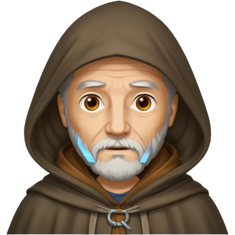 a wise man with mysterious face emoji