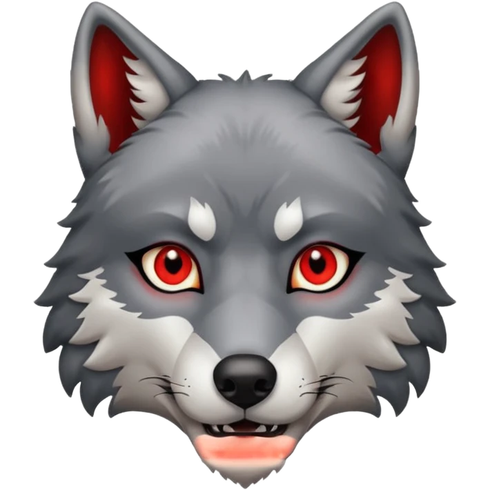 Full red eye wolf emoji