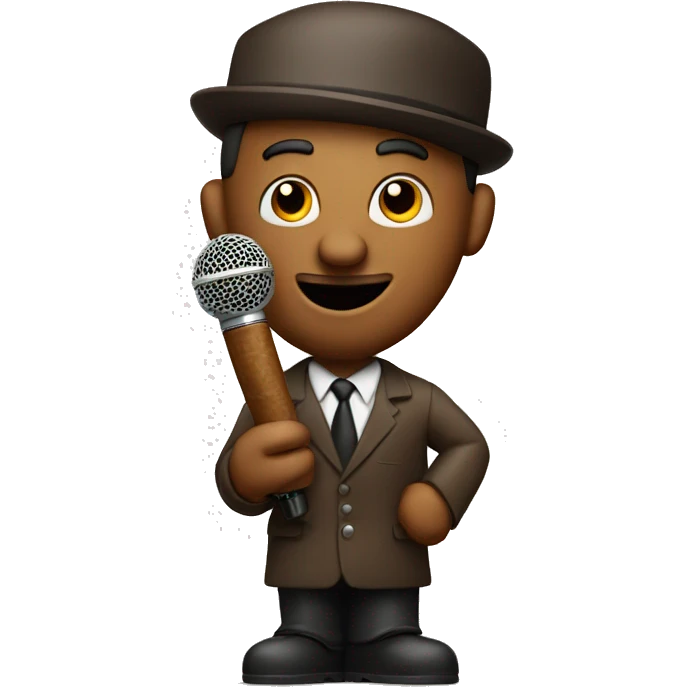 cigar man with a microphone emoji
