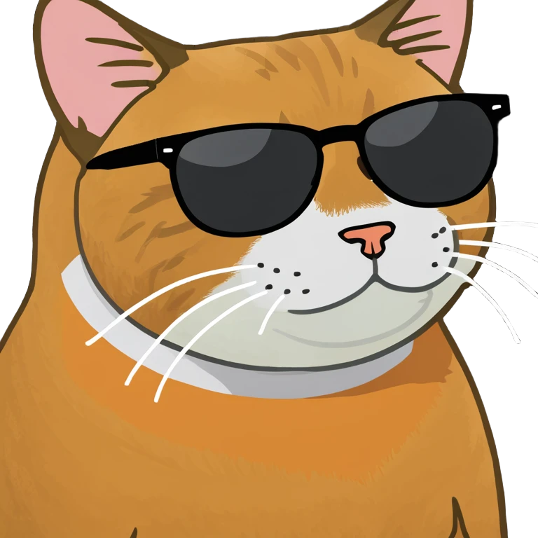 Cat with sunglasses emoji