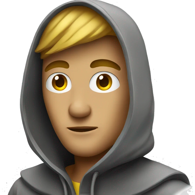 mysterious man in hood emoji