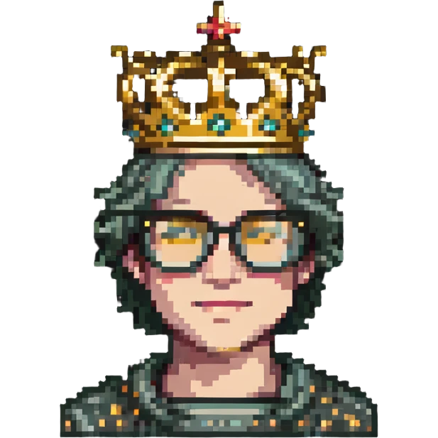 implant with a golden crown in glasses emoji