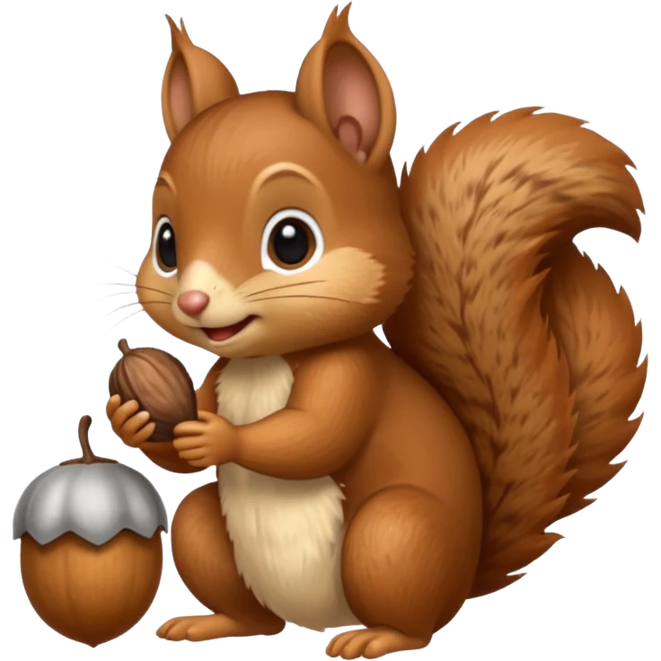 baby squirrel hold a acorn emoji