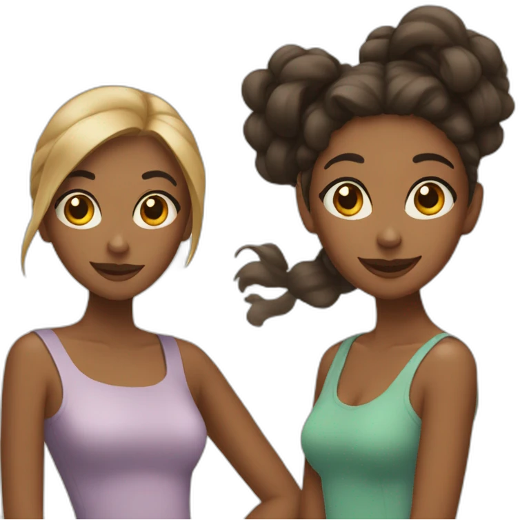 three girlfriends emoji
