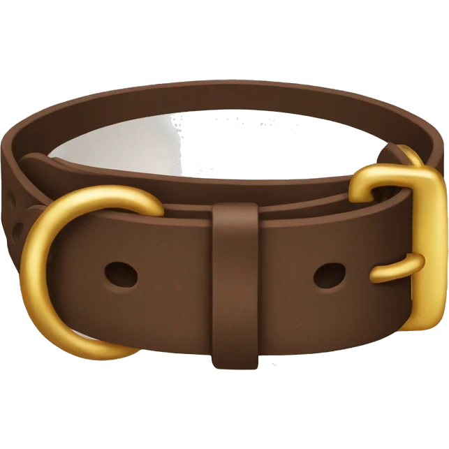 Brown dog collar with gold  emoji