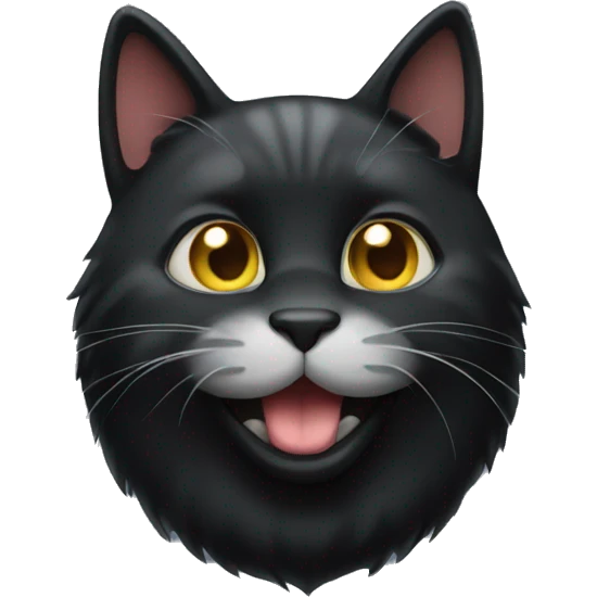 apple iphone emoji black cat happy emoji